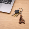 Premium Antique-gold Metal Bal Krishna Makhan Chor Keychain (1 Pc)