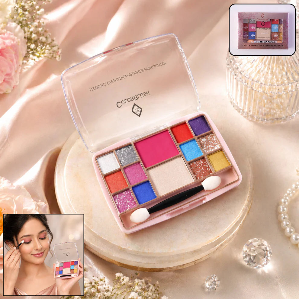 Multi-color Eyeshadow  Compact Makeup Kit (15 Gm  1 Pc)