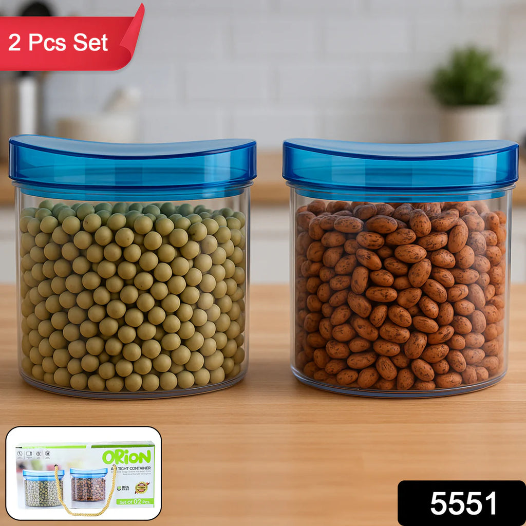 Air Tight  Unbreakable Kitchen Jar Set Food Storage Containers For Dry Fruits Spices Snacks Pulses - 5551