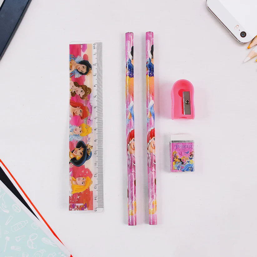 Mix Design Cartoon Wooden Pencil Set Stationary Set 5 In 1 Items (5 Pc Set ) x 5 Set