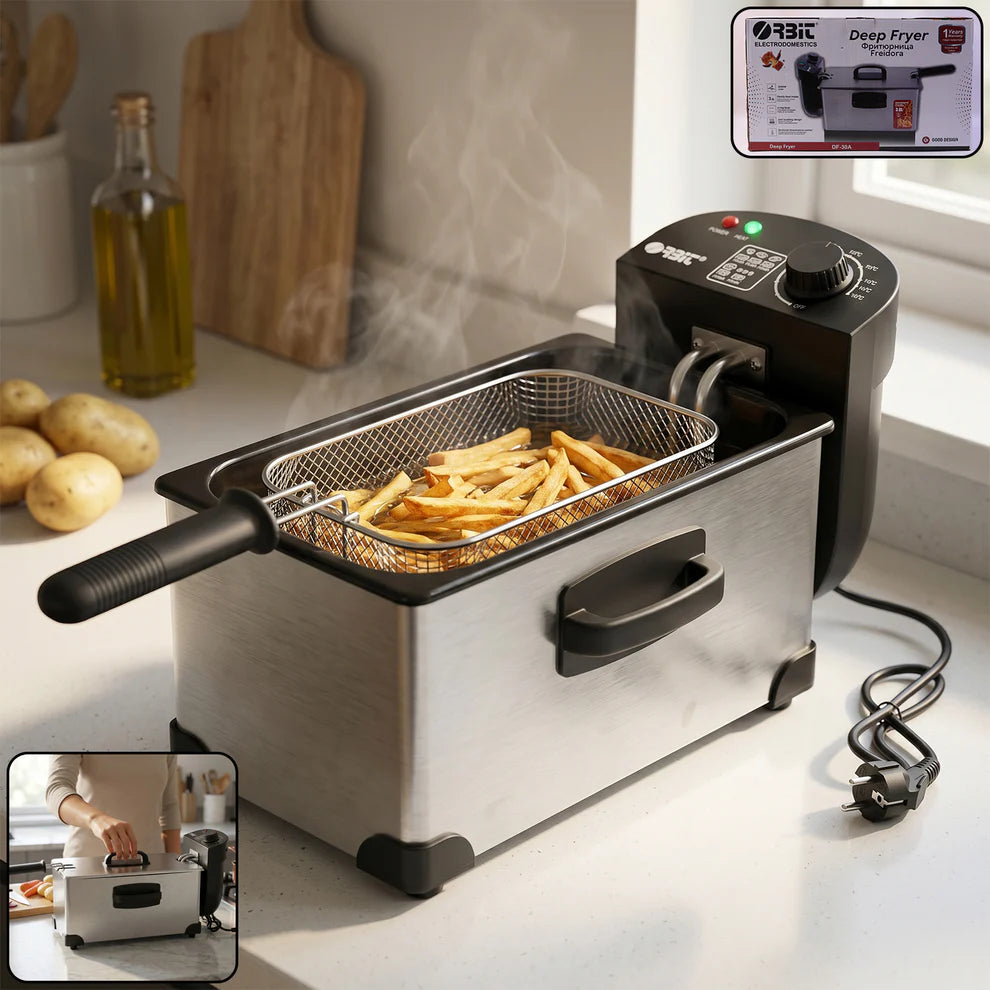 Orbit Heavy Duty 2000w Deep Fryer With 3.5 Litre Oil Capacity