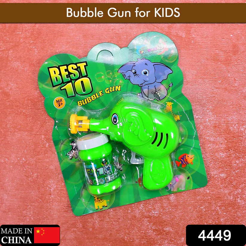 Bubble Gun Elephant Hand Pressing Bubble Gun Toy For Kids Bubble Liquid Bottle With Fun Loading - 4449