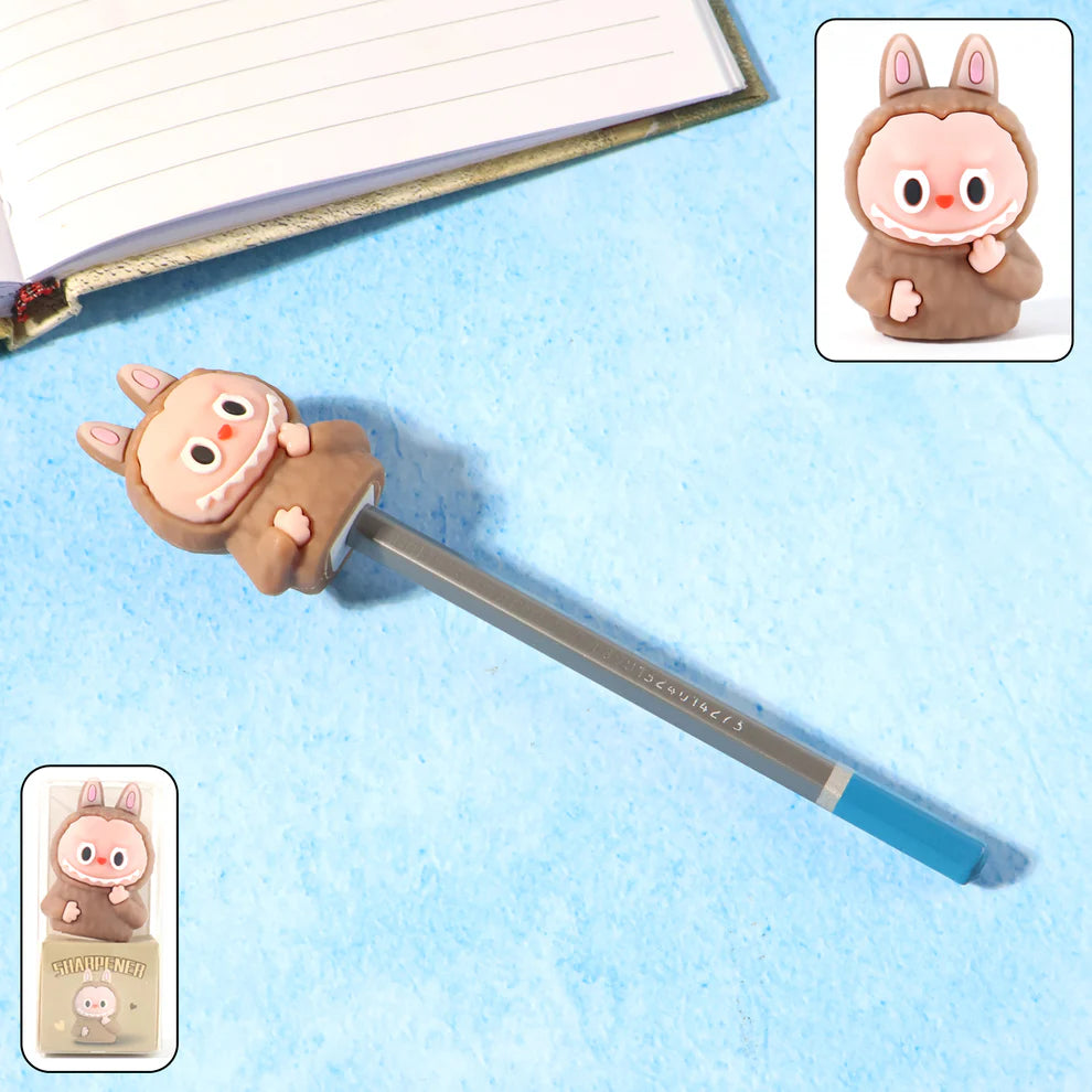 Cartoon 2 In 1 Cute Eraser With Pencil Sharpener (1 Pc  Mix Design)