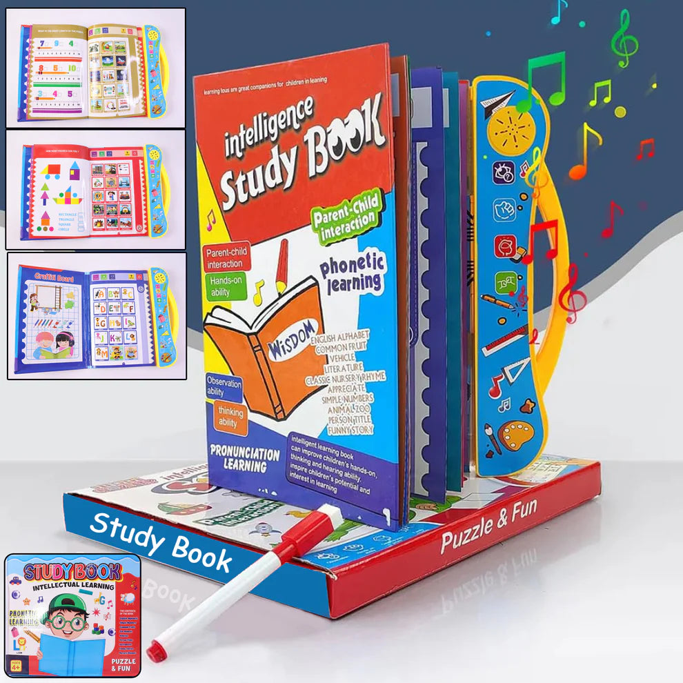 Musical Learning Study Book With Numbers Letters
