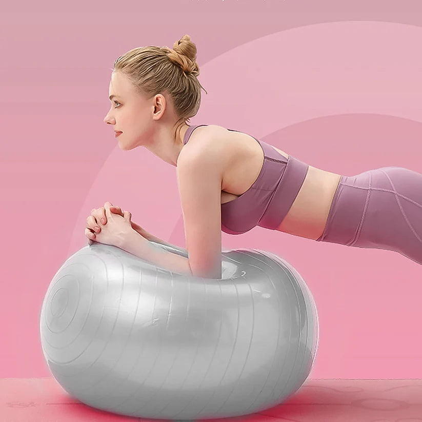 Heavy Duty Gym Ball Non-slip Stability Ball With Foot Pump For Total Body Fitness