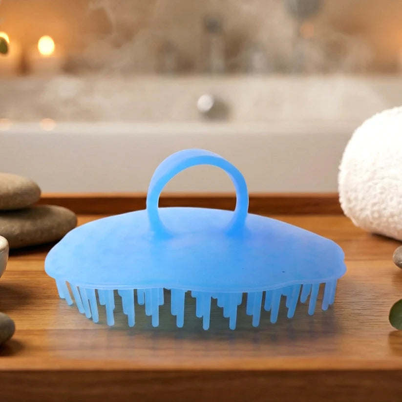 Ergonomic Plastic Scalp Massager Shampoo Brush (1 Pc)