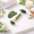 Gua Sha Stone And Anti Aging Jade Roller Massager For Face Massage Natural Face Skincare Massager  Face Roller Massager For Women  Face Shaper Jade Roller And Gua Sha Set For Glowing Skin - 0318