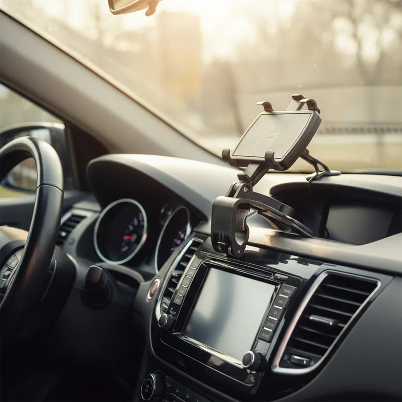 Car Mobile Phone Holder Mount Stand With 360 Degree. Stable One Hand Operational Compatible With Car Dashboard. - 6281