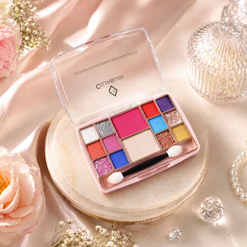 Multi-color Eyeshadow  Compact Makeup Kit (15 Gm  1 Pc)