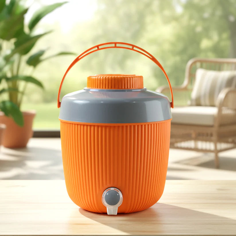 Insulated Water Jug Insulated Plastic Water Jug With A Sturdy Handle Water Jug Camper With Tap Plastic Insulated Water Water Storage Cool Water Storage For Home  Travelling (6000 Ml ) - 5751