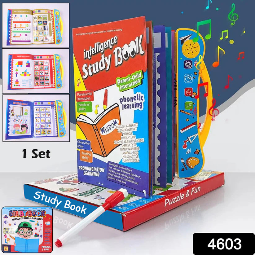Musical Learning Study Book With Numbers Letters