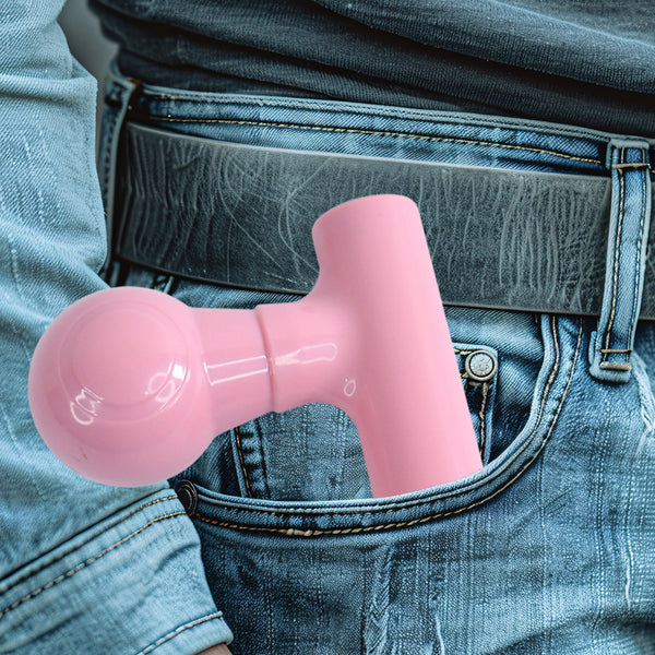 Black Mini Pocket Size Vibrator Full Body Massager Cordless One Button Operation For Body Pain  Relaxation - 12673