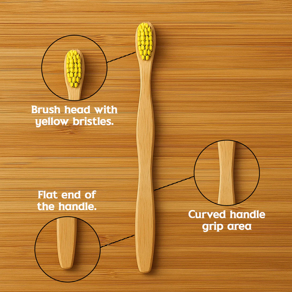 Wooden  Bamboo Brush Toothbrush Ultra Soft Bristles (1 Pc)