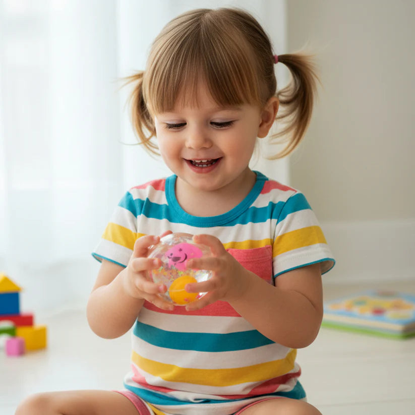 Light-up Bouncy Fish Ball  Impact-activated Led Flashing Sensory Toy (1 Pc)