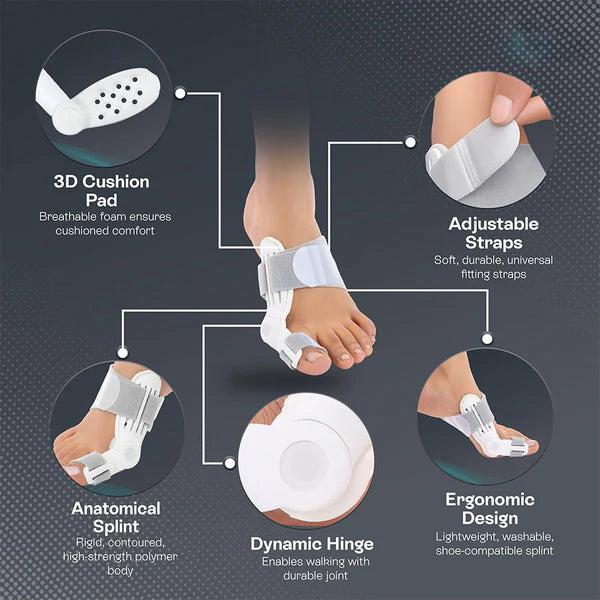 Bunion Support Splint. Valgus And Bunion Valgus Corrector Hallux Valgus Corrector Adjustable Bunion Valgus Protective Cover For Men And Women - 12738