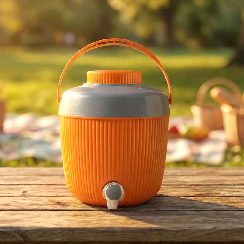 Insulated Water Jug Insulated Plastic Water Jug With A Sturdy Handle Water Jug Camper With Tap Plastic Insulated Water Water Storage Cool Water Storage For Home  Travelling (6000 Ml ) - 5751