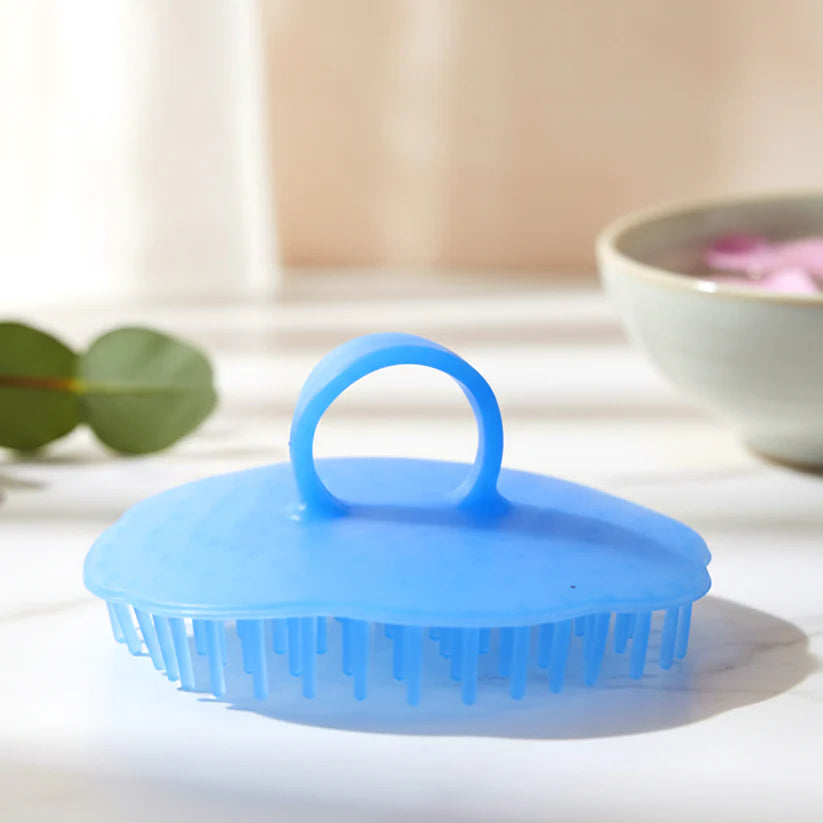 Ergonomic Plastic Scalp Massager Shampoo Brush (1 Pc)