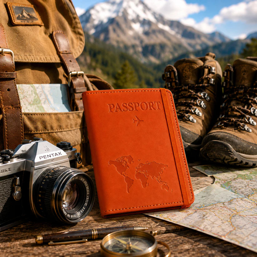 Premium Multifunction Travel Passport Holder  Wallet (15x11cm  1 Pc)
