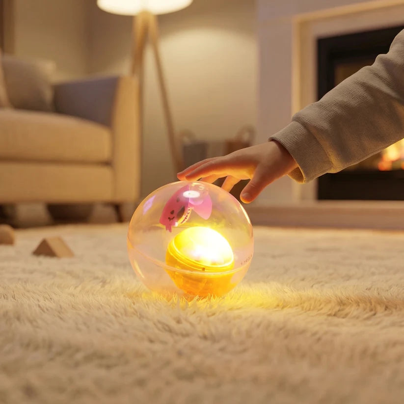 Light-up Bouncy Fish Ball  Impact-activated Led Flashing Sensory Toy (1 Pc)