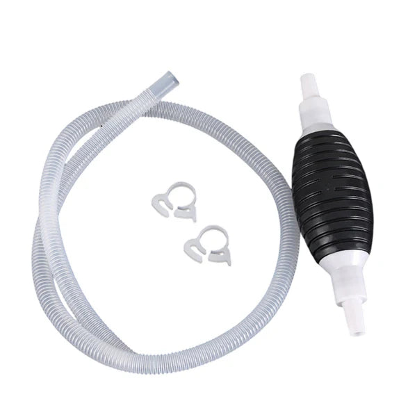 Fuel Transfer Pump Hose With Hand Pump And 2 Hose Clamps