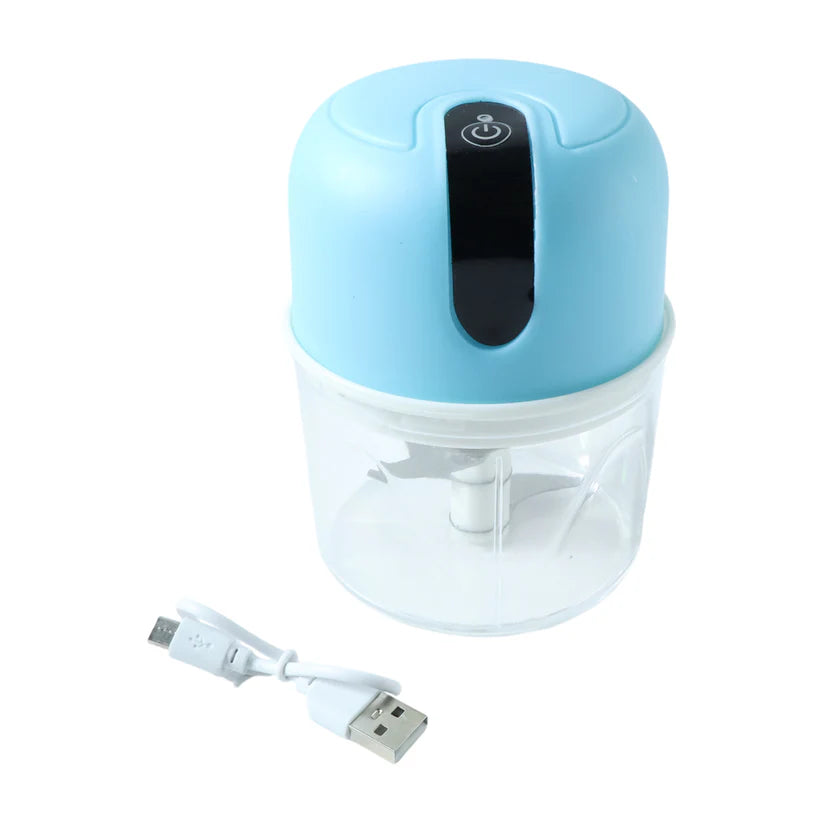Wireless Usb Rechargeable Mini Electric Garlic Machine  Chopper 3 Blades (250ml)