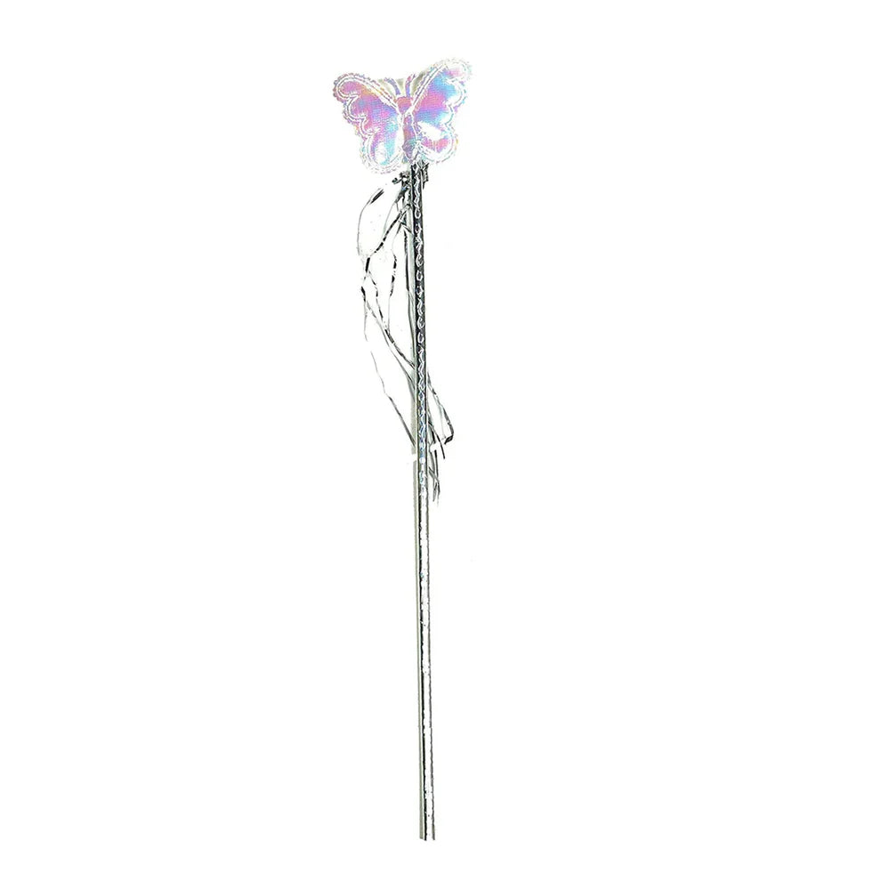 Baby Girls Fairy Nylon Butterfly Wings Costume Butterfly Fairy Angel Wing Wand And Hairband Multi- Color For Party (1pc) -  3293