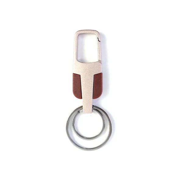 Heavy Duty Stainless Steel Key Holder With Dual Ring Carabiner Clip 1 Pc