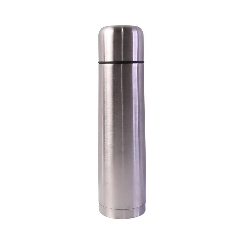 Vacuum Flask Without Cover 188 Stainless Steel  Hot And Cold Water Bottle With Push-down Lid  Double Walled Stainless Steel Bottle For Travel Home Office School Picnic (1000 Ml)