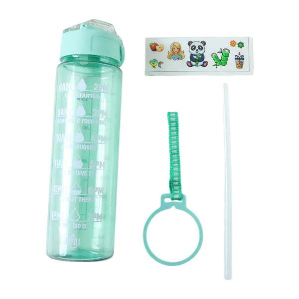 Motivational Water Bottle With Time Marker And Flip Top Lid (1000 Ml)