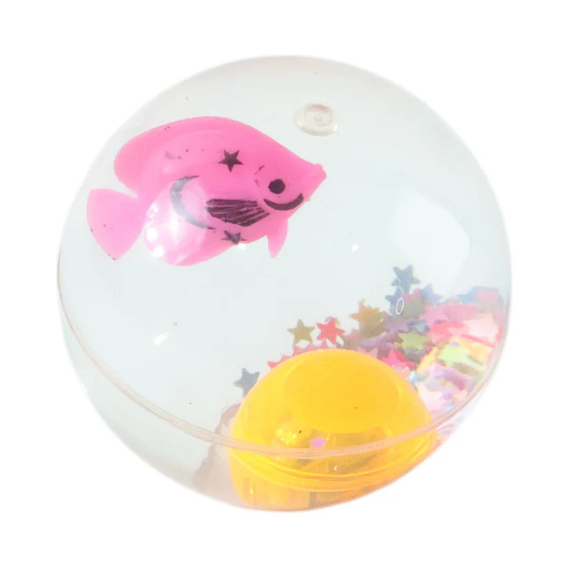 Light-up Bouncy Fish Ball  Impact-activated Led Flashing Sensory Toy (1 Pc)