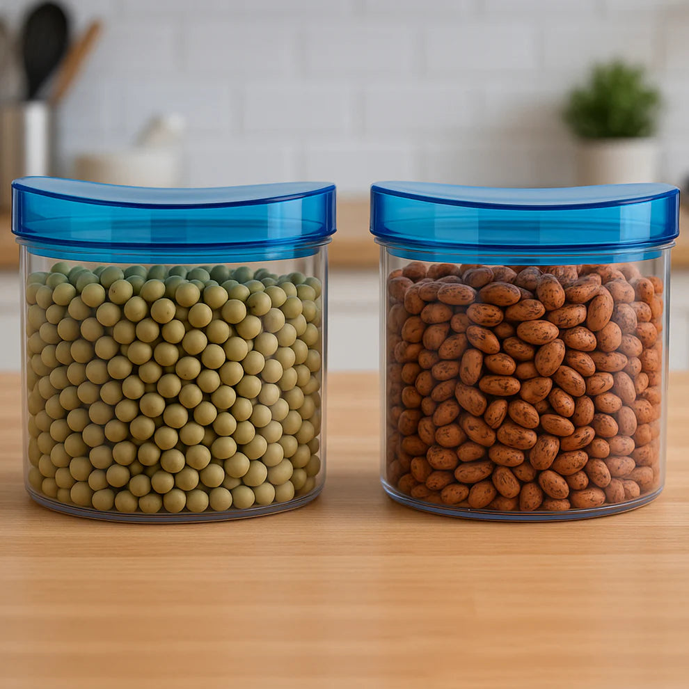 Air Tight  Unbreakable Kitchen Jar Set Food Storage Containers For Dry Fruits Spices Snacks Pulses - 5551