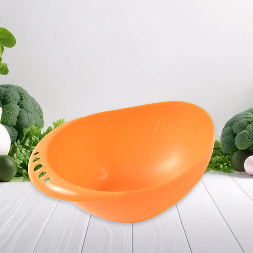 Virgin Rice Bowl Durable Plastic Strainer Water Strainer  Vegetable  Fruits Washing Bowl - 0081