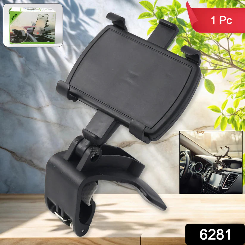 Car Mobile Phone Holder Mount Stand With 360 Degree. Stable One Hand Operational Compatible With Car Dashboard. - 6281