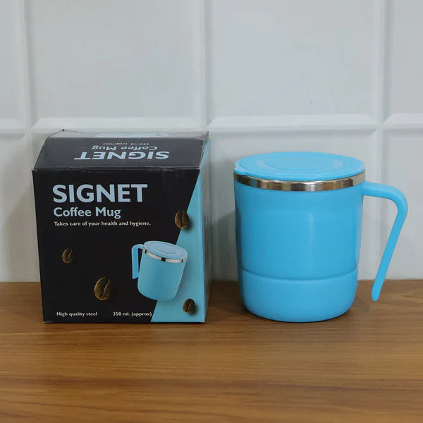 Stainless Steel Lid Cover Hot Coffeetea Mug Hot Insulated Double Wall Stainless Steel Coffee And Milk Cup With Lid - Coffee Cup Approx 250 Ml 300 Ml ( 1 Pc Mix Color)