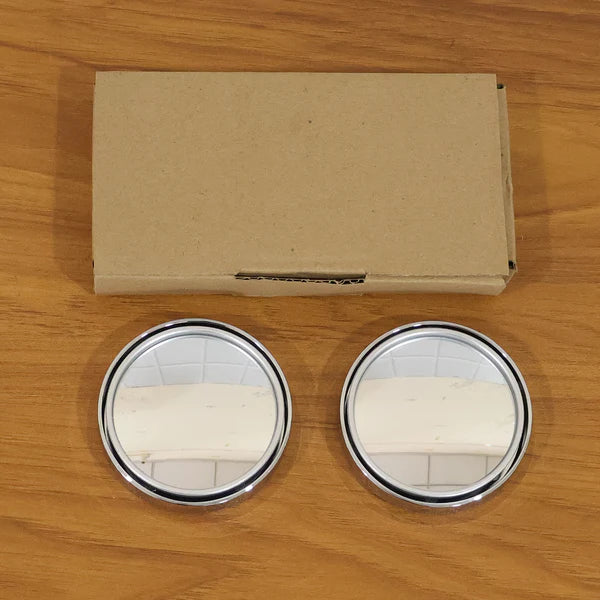 Car Blind-spot Side Mirror Silver Frame - (2 Pc  Set)