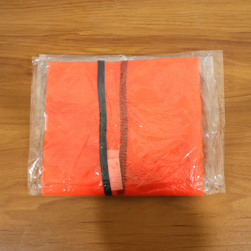 Orange Safety Jacket For Having Protection Against Accidents Usually In Construction Areas. - 7438