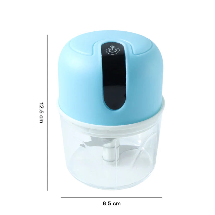 Wireless Usb Rechargeable Mini Electric Garlic Machine  Chopper 3 Blades (250ml)