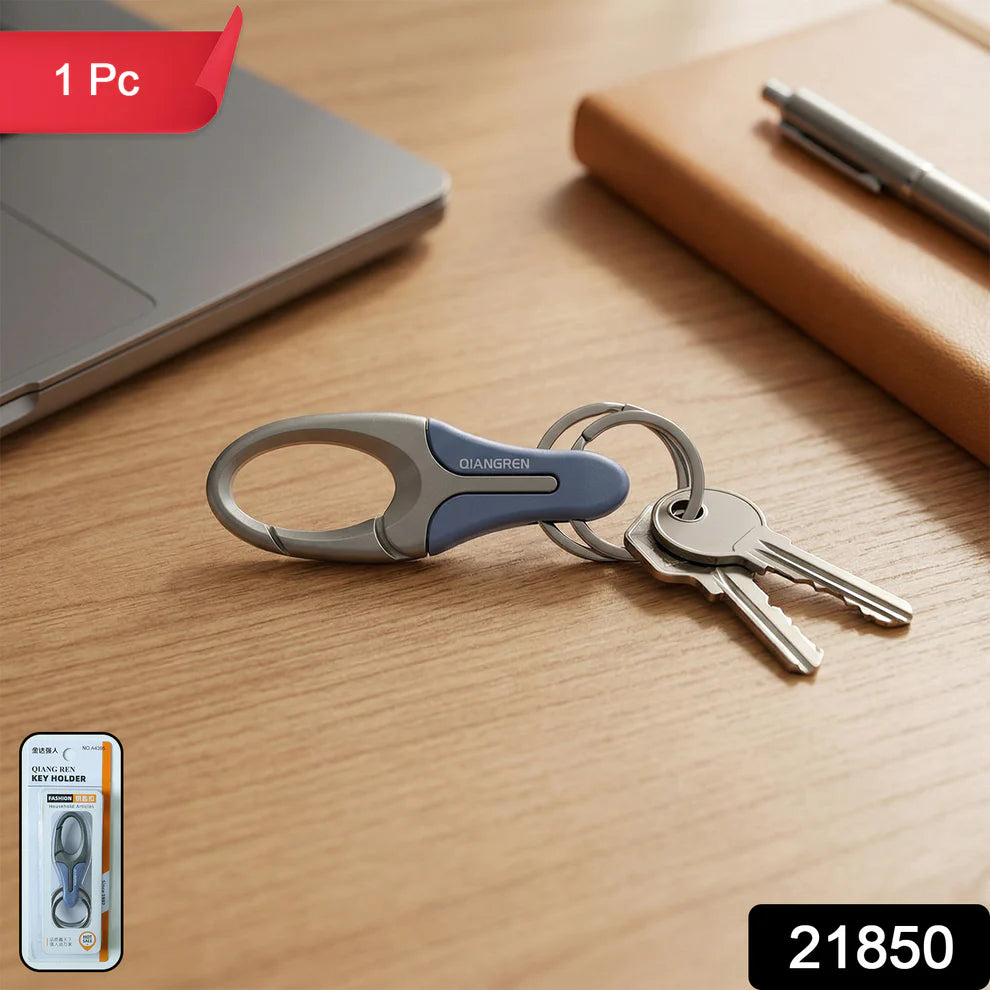 Stylish Metal Key Holder Keychain With Secure Lock Clip 1 Pc