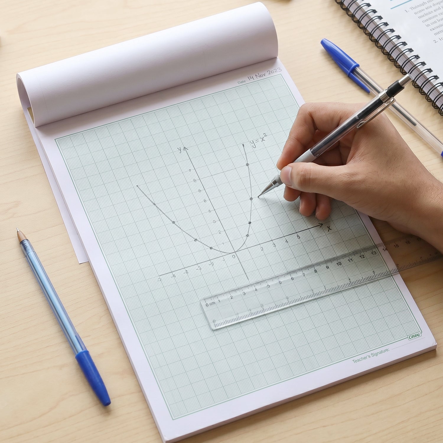 Oddy A4 Graph Paper 1mm Square Grid (25 Sheets Pad)