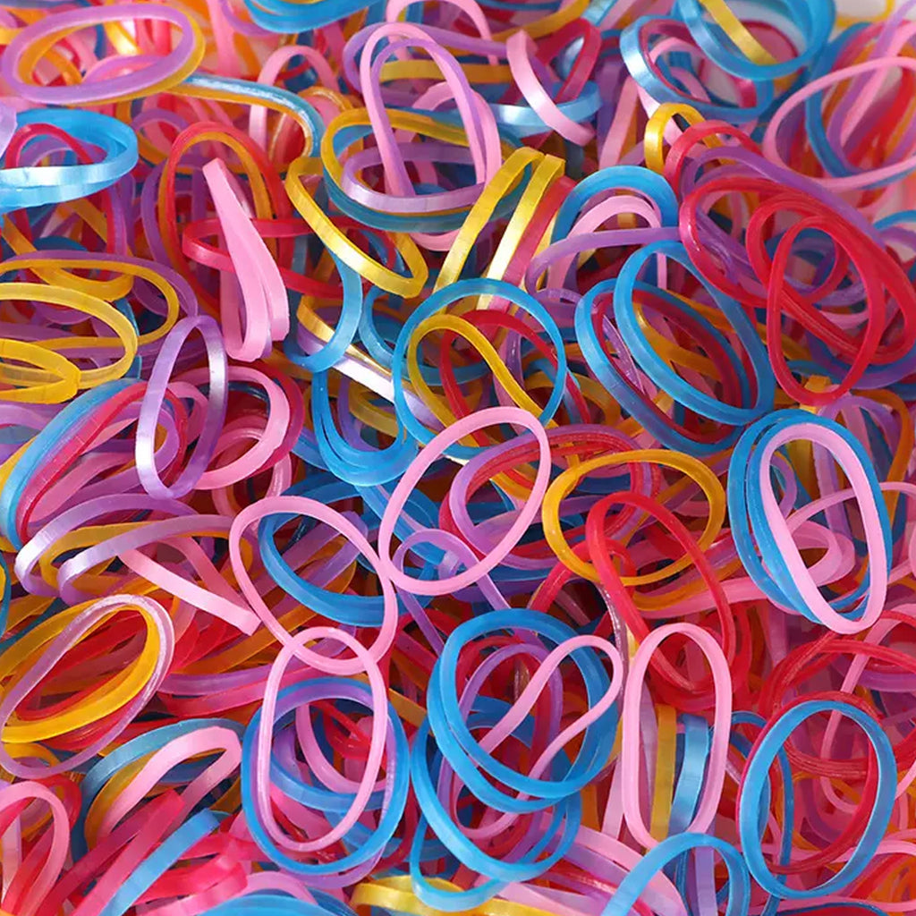4355 Rubber Band For Officehome And Kitchen Accessories Item Products Elastic Rubber Bands Flexible Reusable Nylon Elastic Unbreakable For Stationery School Multicolor