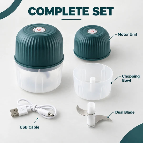 Mini Garlic Chopper – Cordless & Rechargeable for Easy Meal Prep