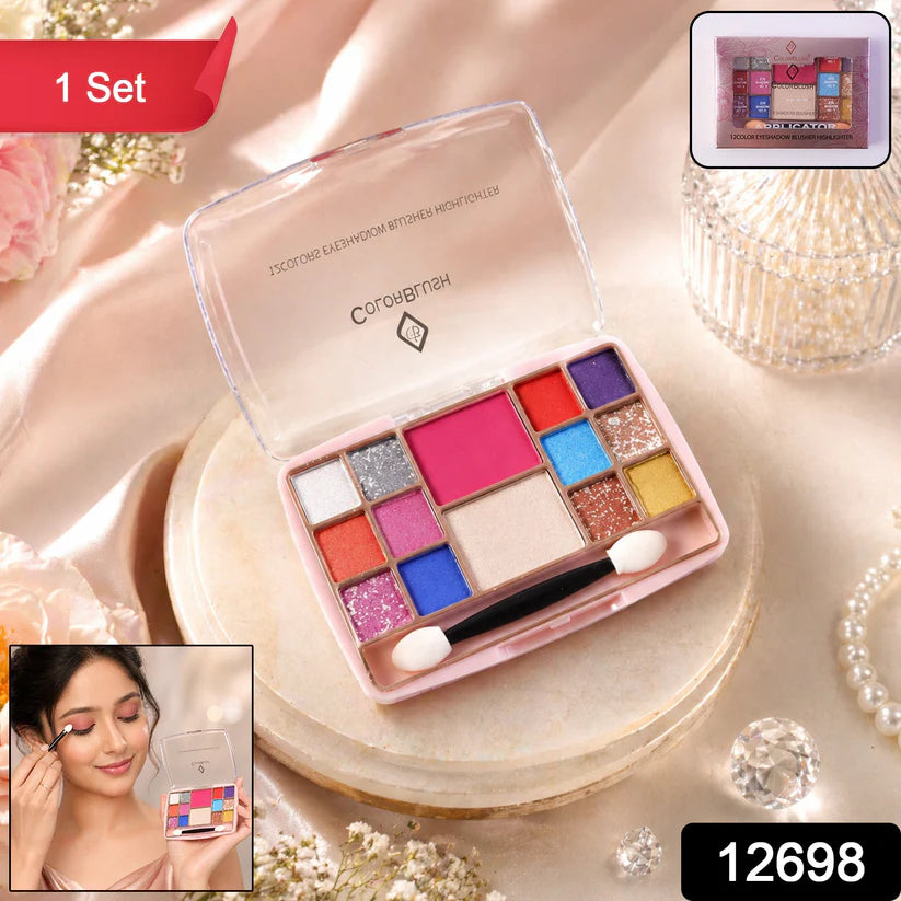 Multi-color Eyeshadow  Compact Makeup Kit (15 Gm  1 Pc)