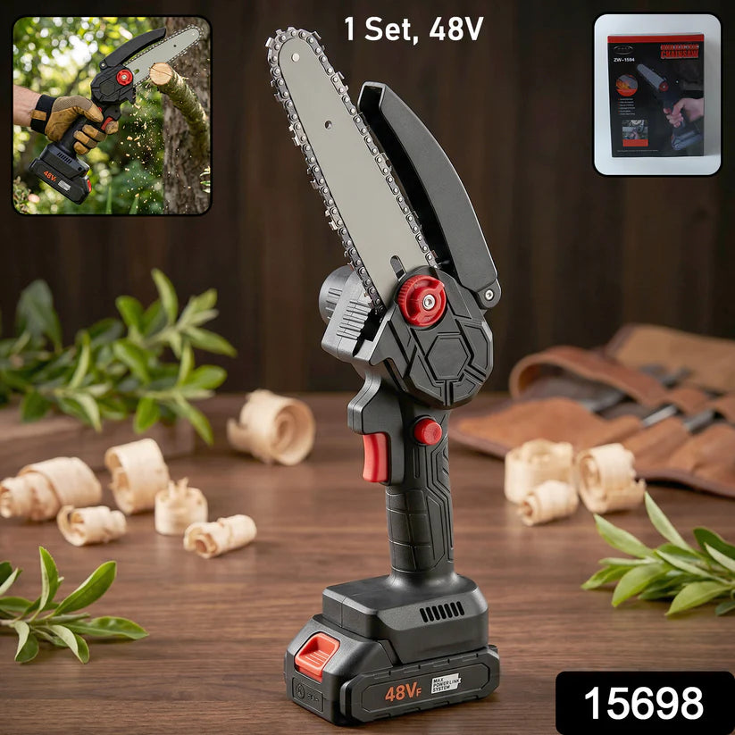 Mini Electric Cordless Chainsaw (1 Set 48v 24 Cm Long)