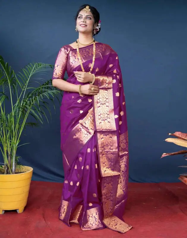 Jacquard Saree  The Royal Emerald Collection
