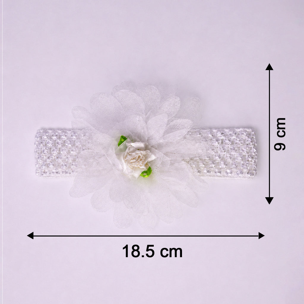 Cute Soft Elastic Floral Baby Headband Stylish Stretchable Hair Band (1 Pc)
