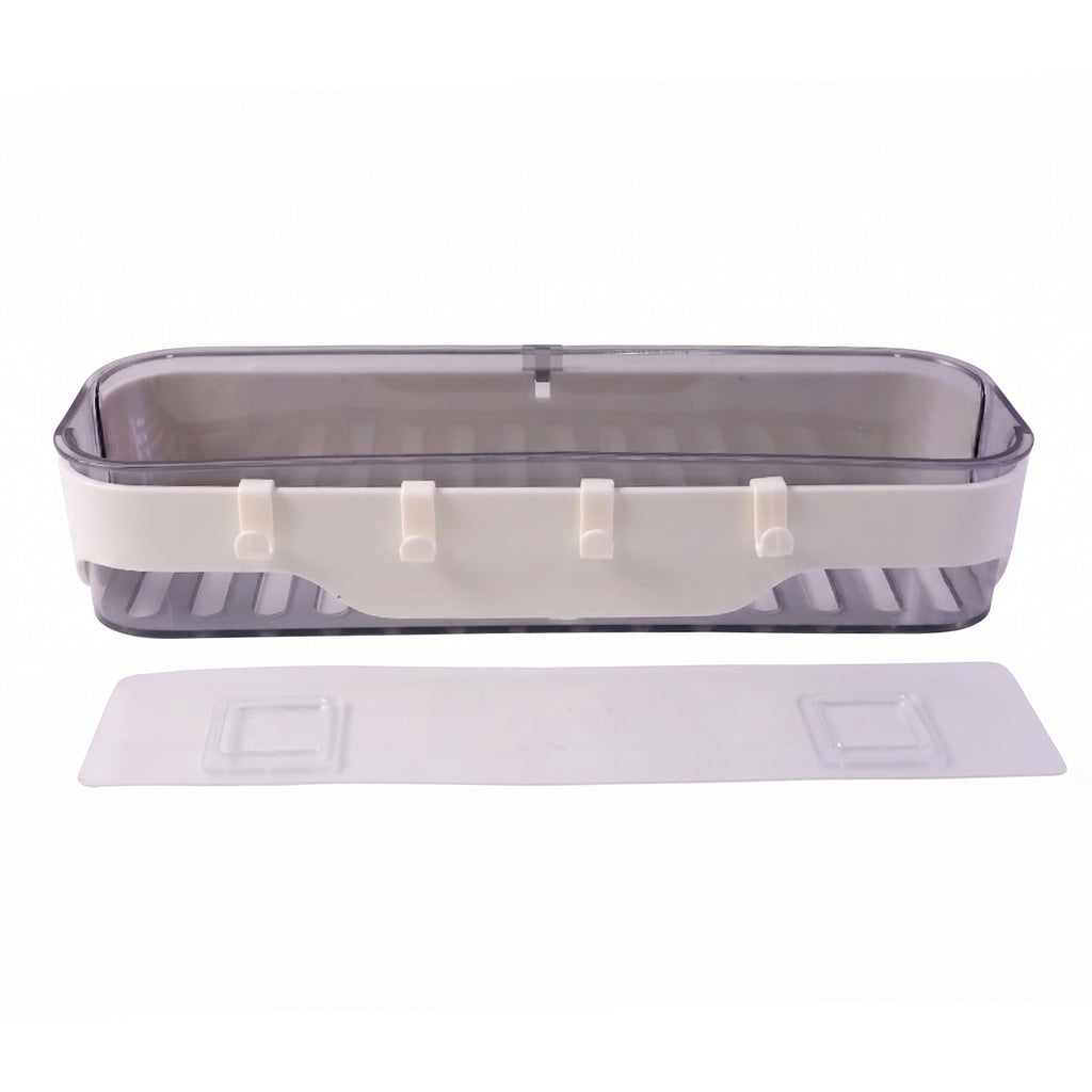 Stylish Bathroom Wall Shelf  1 Pc Multi-purpose Storage Organizer With Hooks