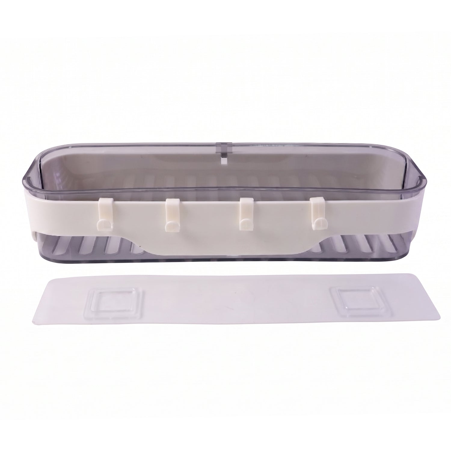Stylish Bathroom Wall Shelf  1 Pc Multi-purpose Storage Organizer With Hooks