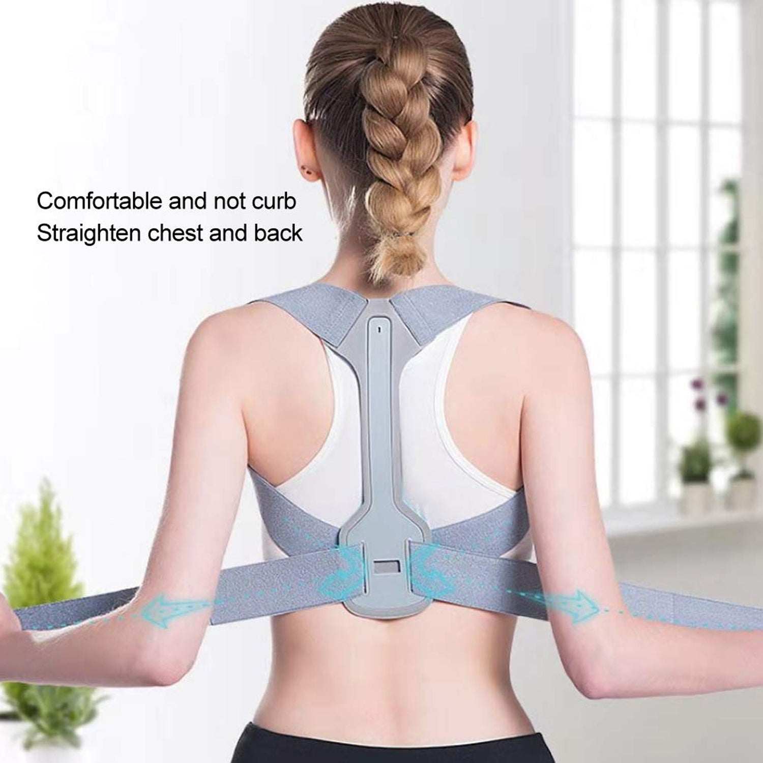Ergonomic Adjustable Back Posture Corrector Support Belt (1 Pc Medium)