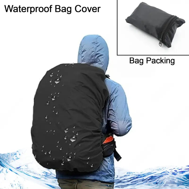 Heavy Waterproof Nylon Rain Cover/Dust Cover - Elastic Adjustable for Laptop Bags and Backpacks, School Bag Waterproof Cover, Dust Proof, Backpack, Laptop Bag Cover (1Pc)