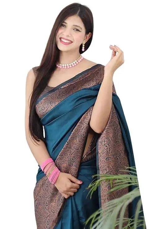 Jacquard Saree  Emerald Elegance Collection
